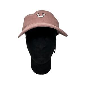 True Religion Hat Horseshoe Dad Cap Adjustable Woodrose Gray TR2353 NWT NEW